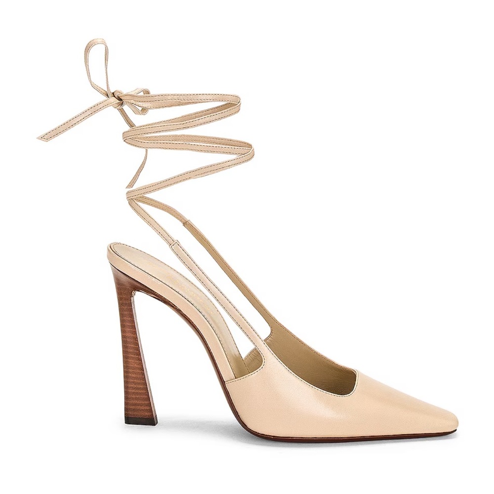 LIKE NEW Saint Laurent Tom Lace Up Pump in Trench size 39